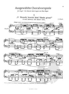 13 ausgewählte Choralvorspiele von Johann Sebastian Bach 