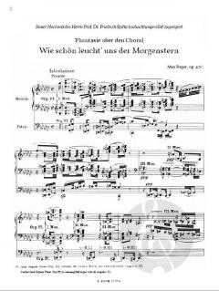 Choralfantasie 'Wie schön leucht' uns der Morgenstern' von Max Reger 