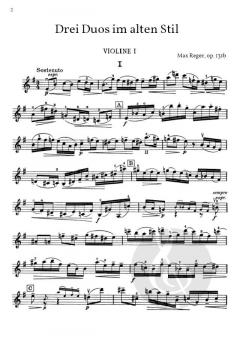 Drei Duos im alten Stil für zwei Violinen op.131b von Max Reger im Alle Noten Shop kaufen
