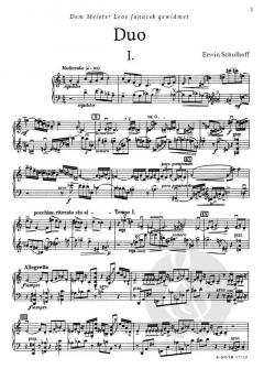 Duo für Violine und Violoncello von Erwin Schulhoff 
