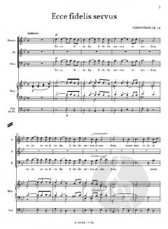Ecce fidelis servus von Gabriel Fauré 