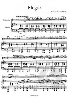 Elegie Es-Dur für Klarinette und Klavier BV 286 von Ferruccio Busoni im Alle Noten Shop kaufen