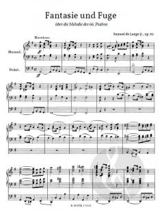 Fantasie und Fuge über den 66. Psalm von Samuel de Lange 