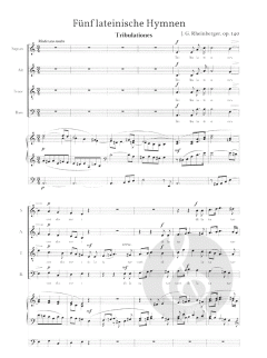 Fünf lateinische Hymnen von Joseph Gabriel Rheinberger 