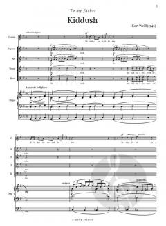 Kiddush für Kantor, Chor und Orgel von Kurt Weill 