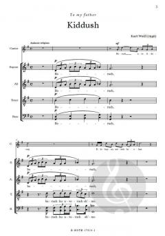 Kiddush für Kantor, Chor und Orgel von Kurt Weill 