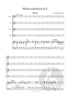 Missa solemnis in C für Chor SATB und Orgel von Conradin Kreutzer 