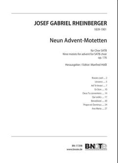 Neun Advent-Motetten für Chor SATB op. 179 von Joseph Gabriel Rheinberger 