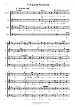 Neun Advent-Motetten für Chor SATB op. 179 von Joseph Gabriel Rheinberger 