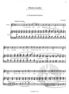Ofrahs Lieder für Singstimme und Klavier von Kurt Weill 