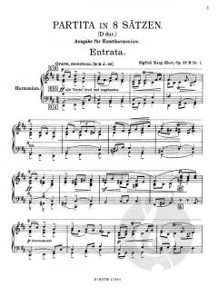 Partita D-Dur für Kunstharmonium op.37B von Sigfrid Karg-Elert 