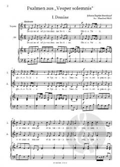 Psalmen aus 'Vesper solemnis' von Johann Baptist Sternkopf 