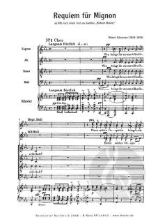 Requiem für Mignon op.98b von Robert Schumann 