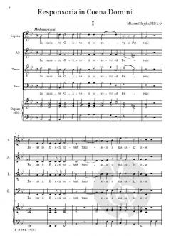 Responsoria in Coena Domini von Michael Haydn 