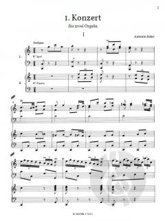 Sechs Konzerte für zwei Orgeln (Klaviere) Vol.1 von Antonio Soler im Alle Noten Shop kaufen