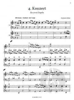 Sechs Konzerte für zwei Orgeln (Klaviere) Vol.2 von Antonio Soler im Alle Noten Shop kaufen