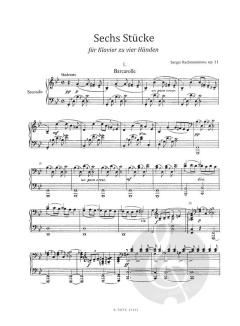 Sechs Stücke für Klavier zu vier Händen op.11 von Sergei Rachmaninow im Alle Noten Shop kaufen