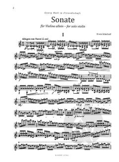 Sonate für Violine solo von Erwin Schulhoff im Alle Noten Shop kaufen