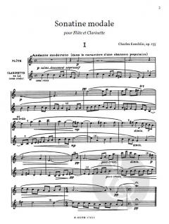 Sonatine modale für Flöte und Klarinette op.155 von Charles Koechlin 