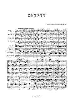 Streichoktett Es-Dur op.20 von Felix Mendelssohn Bartholdy im Alle Noten Shop kaufen (Partitur)