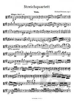 Streichquartett A-Dur op.2 von Richard Strauss im Alle Noten Shop kaufen