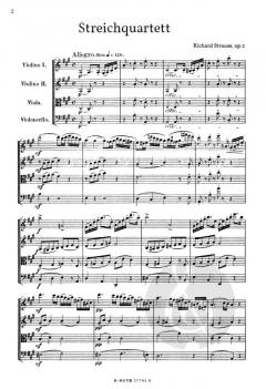 Streichquartett A-Dur op.2 von Richard Strauss im Alle Noten Shop kaufen