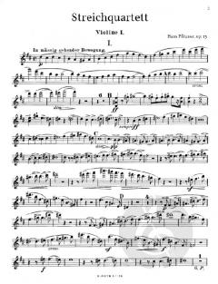 Streichquartett D-Dur op.13 von Hans Pfitzner im Alle Noten Shop kaufen (Stimmensatz)