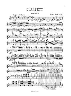 Streichquartett Nr. 1 g-Moll op.27 von Edvard Grieg im Alle Noten Shop kaufen (Stimmensatz)