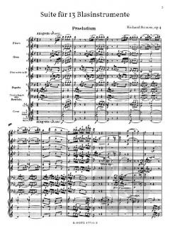 Suite B-Dur für 13 Blasinstrumente op.4 von Richard Strauss 