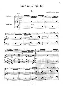 Suite im alten Stil op.10 von Christian Sinding 