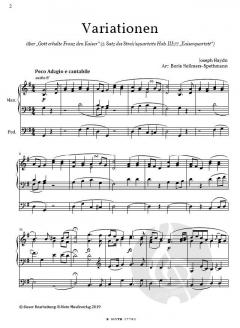 Variationen über 'Gott erhalte Franz den Kaiser' von Joseph Haydn 