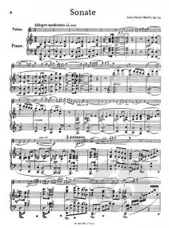 Violinsonate a-Moll op.34 von Amy Beach im Alle Noten Shop kaufen