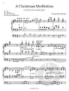 Weihnachtsmeditation über 'The first Noel' und 'Holy Night' von Burdett, George Albert 