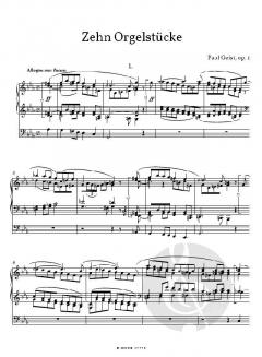Zehn Orgelstücke (Vor- und Nachspiele) op.1 von Geist, Paul im Alle Noten Shop kaufen