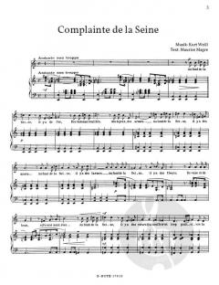 Zwei Chansons nach Worten von Maurice Magre von Kurt Weill 