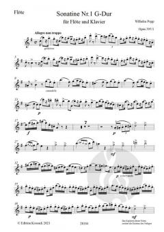 Sonatine G-Dur Nr. 1 op. 395 von Wilhelm Popp 