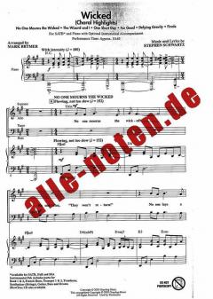 Wicked (Choral Highlights) (Stephen L. Schwartz) 