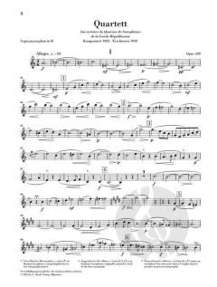 Saxophonquartett B-dur op. 109 von Arcis Saxophon Quartett 