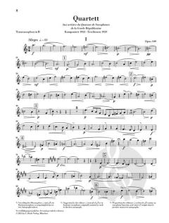 Saxophonquartett B-dur op. 109 von Arcis Saxophon Quartett 