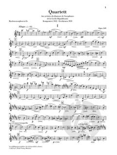 Saxophonquartett B-dur op. 109 von Arcis Saxophon Quartett 