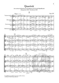 Saxophonquartett B-dur op. 109 von Arcis Saxophon Quartett 