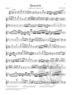 Streichquartette 1 von Wolfgang Amadeus Mozart im Alle Noten Shop kaufen (Stimmensatz)