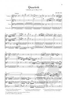 Streichquartette 1 von Wolfgang Amadeus Mozart im Alle Noten Shop kaufen