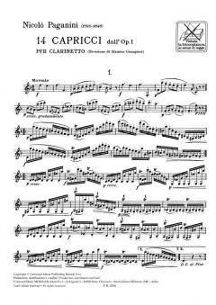 14 Capricci From Op.1 / Moto Perpetuo op.11 No.6 post. von Niccolò Paganini 