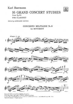 16 Große Konzertetüden von Carl Baermann 