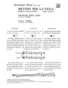 Metodo per Viola Seguito Da 25 Studi Italian French English Method von Antonio Bartolomeo Bruni im Alle Noten Shop kaufen