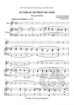 Ich bete an die Macht der Liebe von Dmitri Stepanowitsch Bortniansky (Download) 