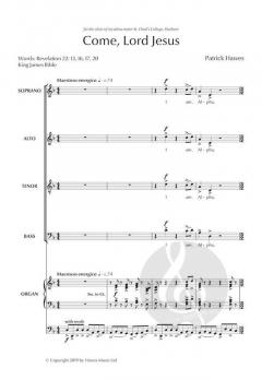 Come, Lord Jesus von Patrick Hawes 