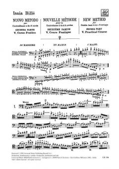 Nuovo Metodo For Double Bass No.5 Part 2 Italian/french/english von Isaia Billé 
