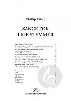 Sange For Lige Stemmer von Phillip Faber 